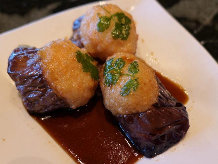 Deep Fried Eggplant with Shrimp