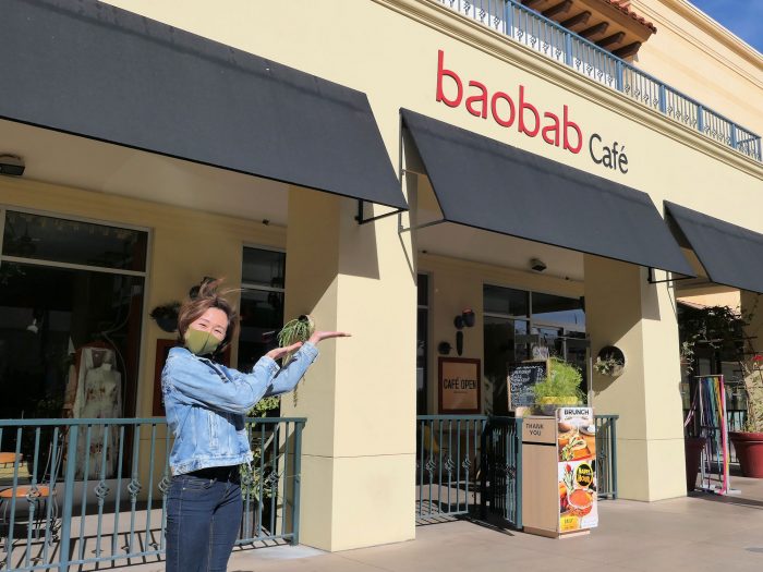 ショーの会場となる baobab Café。店内の奥にシアターが。