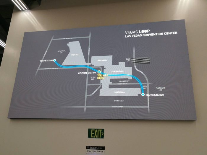 セントラルホール駅に掲示されている路線図。