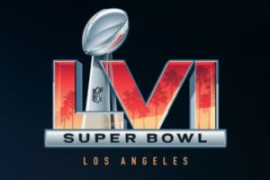 今年の SUPER BOWL の公式ロゴ。LVI の意味は以下で解説。