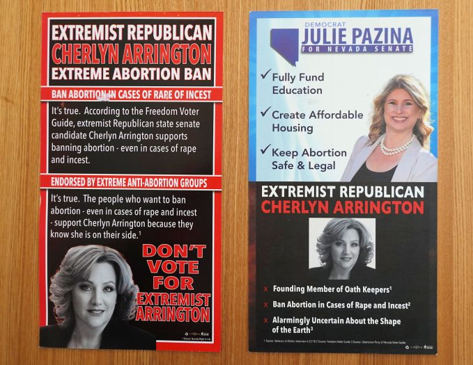 「レイプや近親相姦による妊娠でも人工中絶を認めない」とする対立候補を徹底的に批判。