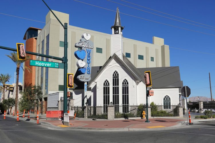 Bliss Wedding Chapel at Las Vegas。(2022年末、筆者撮影)