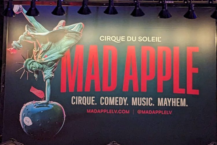 ラスベガスのカジノホテル「ニューヨーク・ニューヨーク」で公演中のシルク・ドゥ・ソレイユのショー「MAD APPLE」